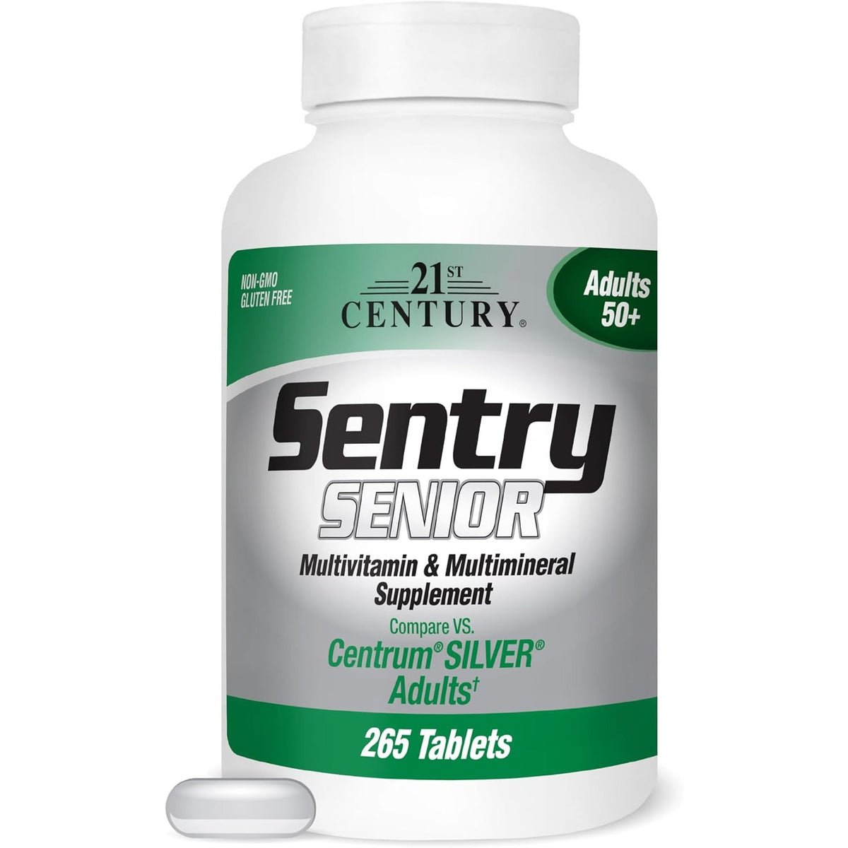 21st Century Sentry Senior Multivitamin, Adults 50+, 265 Tablets