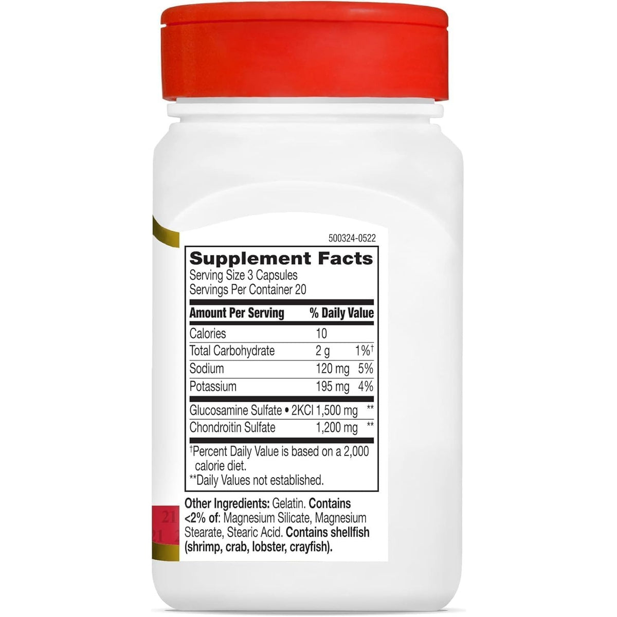 21st Century Glucosamine Chondroitin Double Strength 500/400mg, 60 Count