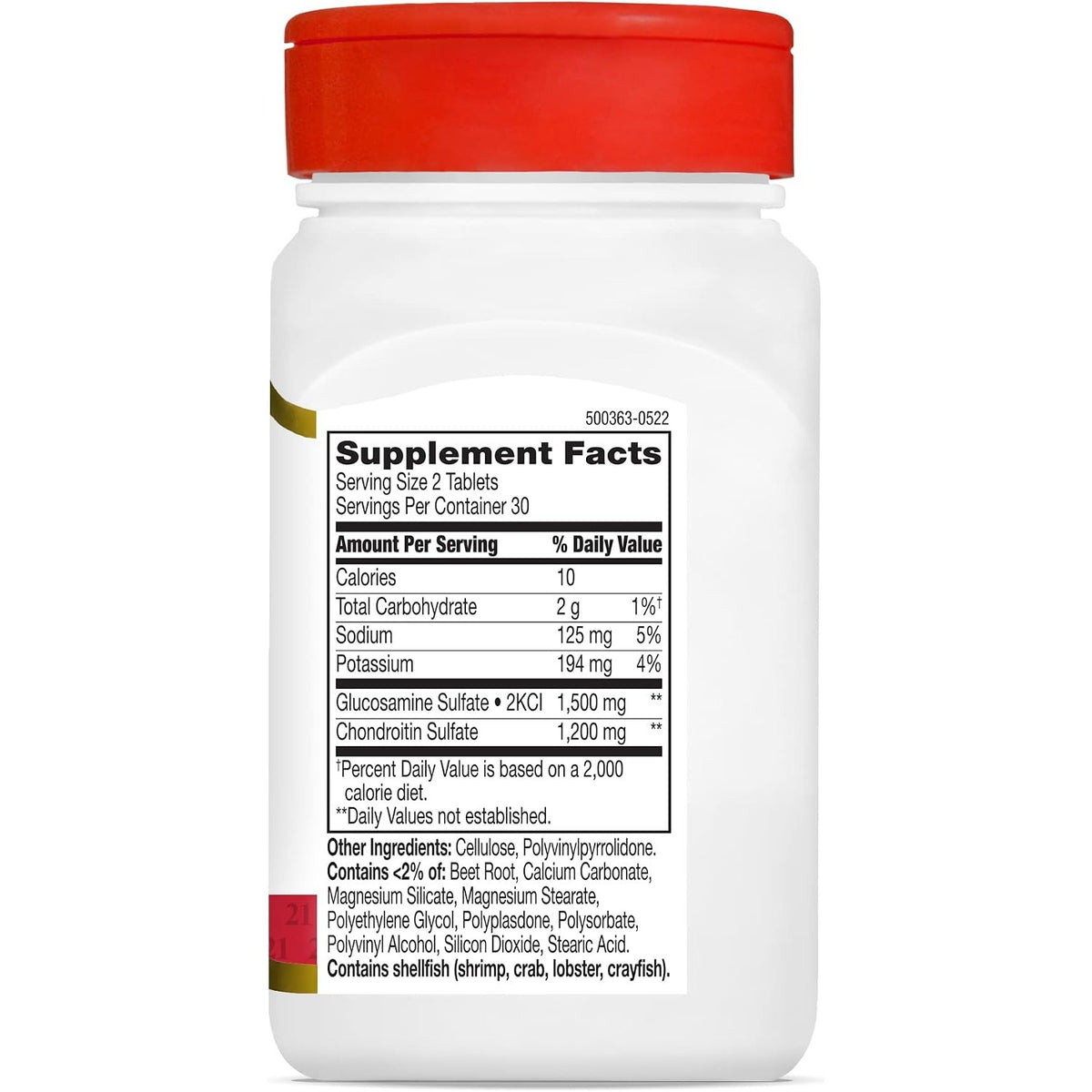 21st Century Glucosamine Chondroitin Triple Strength 750mg/600mg, 60 Count