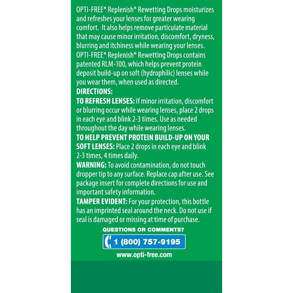 OPTI-FREE Puremoist Contact Rewetting Drops - 12 mL