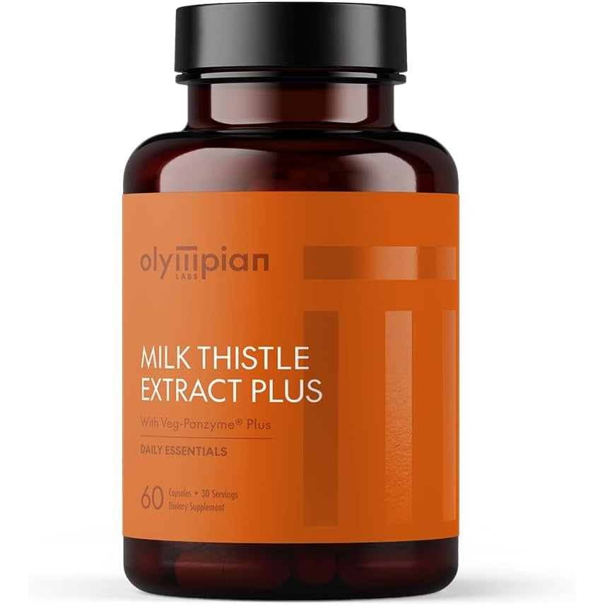 Olympian Labs Milk Thistle Extract Plus Enzymes, Antioxidants, Supporting Liver Health, 60 Vegetarian Caps