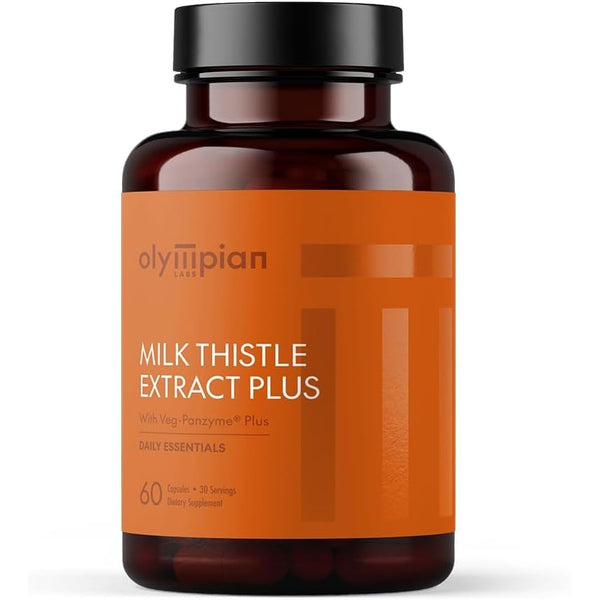 Olympian Labs Milk Thistle Extract Plus Enzymes, Antioxidants, Supporting Liver Health, 60 Vegetarian Caps