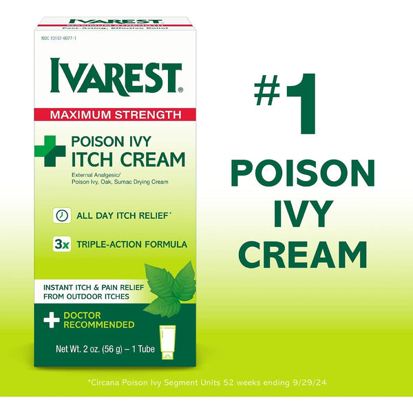 Ivarest Poison Ivy Itch Cream, 2 oz, 1 Pack