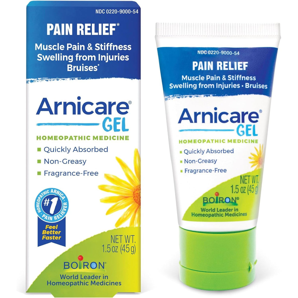 Boiron Arnicare Gel for Relief of Joint Pain, Muscle Pain, Muscle Soreness, and Swelling from Bruises or Injury - Non-greasy and Fragrance-Free