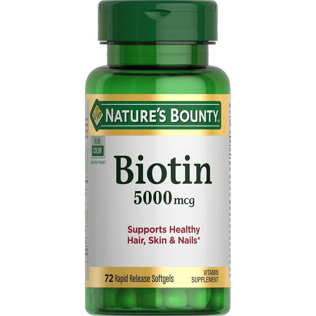 Nature's Bounty Biotin, 5000mcg, 72 Softgels