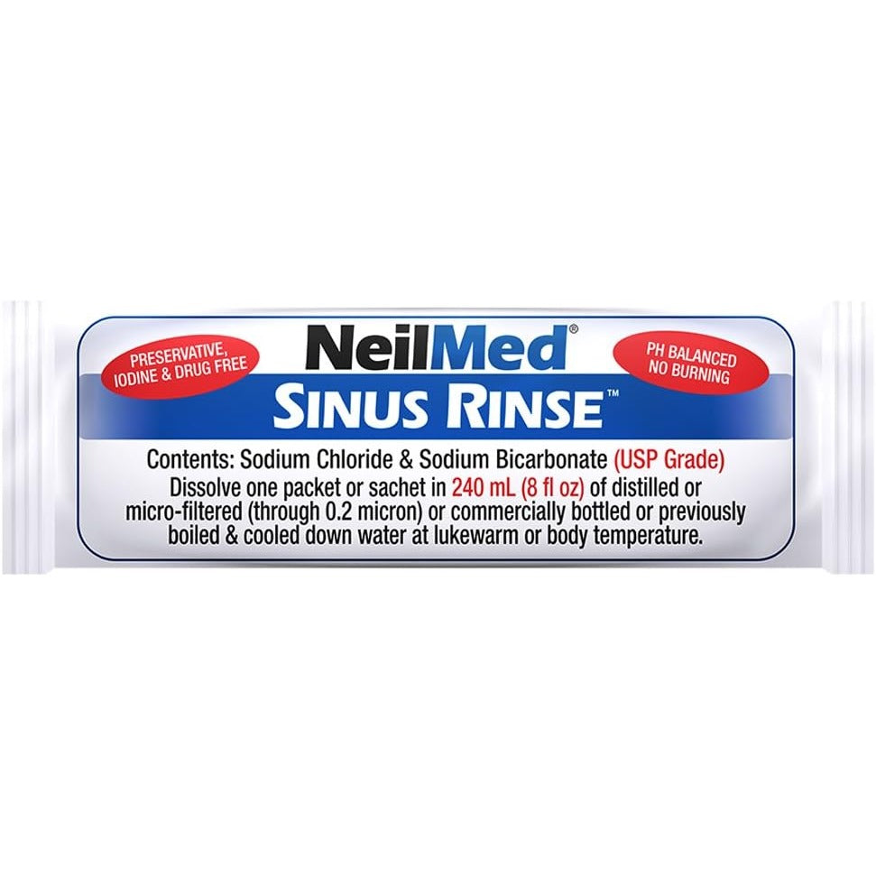NeilMed NasaFlo Neti Pot with 60 Premixed Sinus Rinse Packets for Sinus & Nasal Irrigation