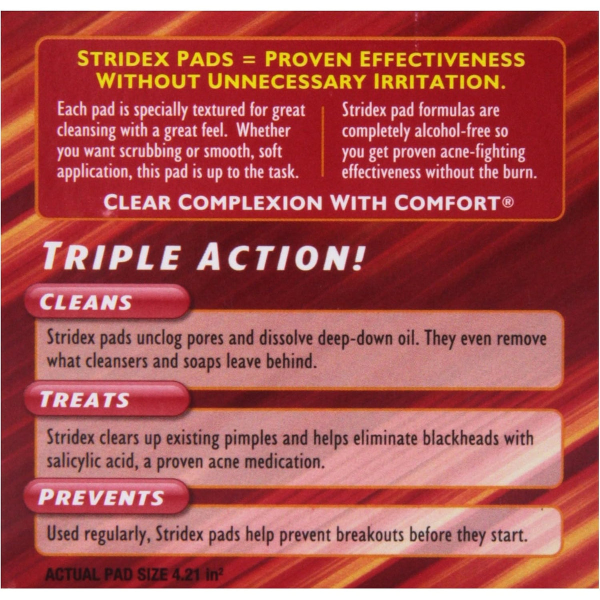 Stridex Maximum Acne Pads, Alcohol Free Salicylic Acid Pads for Face, 55 Ct