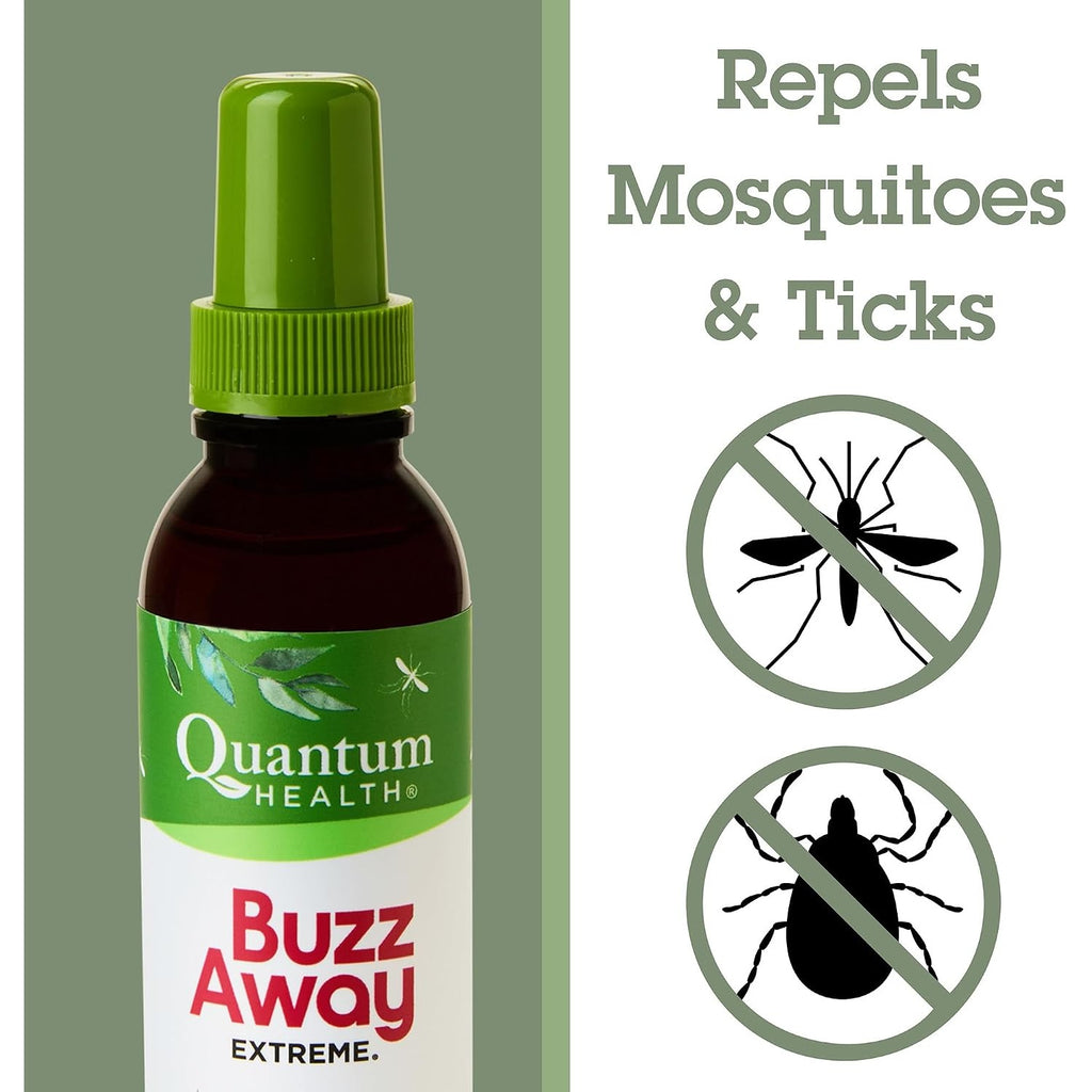 Quantum Health Buzz Away Extreme Mosquito & Tick DEET-Free Repellent, 4 oz