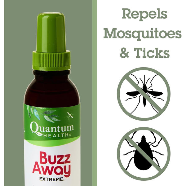 Quantum Health Buzz Away Extreme Mosquito & Tick DEET-Free Repellent, 4 oz