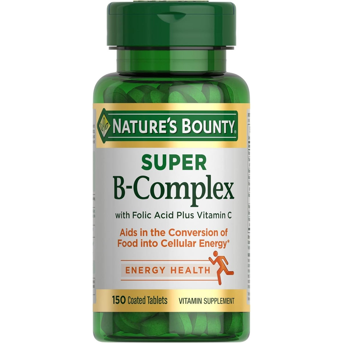 Nature's Bounty Super B Complex Vitamins with Vitamin C & Folic Acid