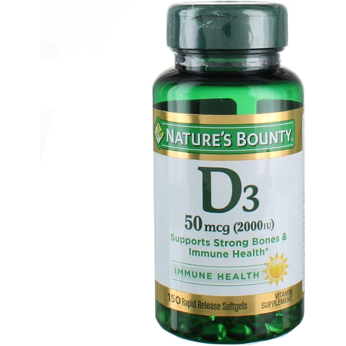 Nature's Bounty Vitamin D, Supports Immune Health & Bone Health, 150 Count