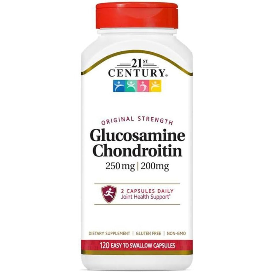 21st Century Glucosamine 250mg Chondroitin 200mg Capsules, Joints, 120