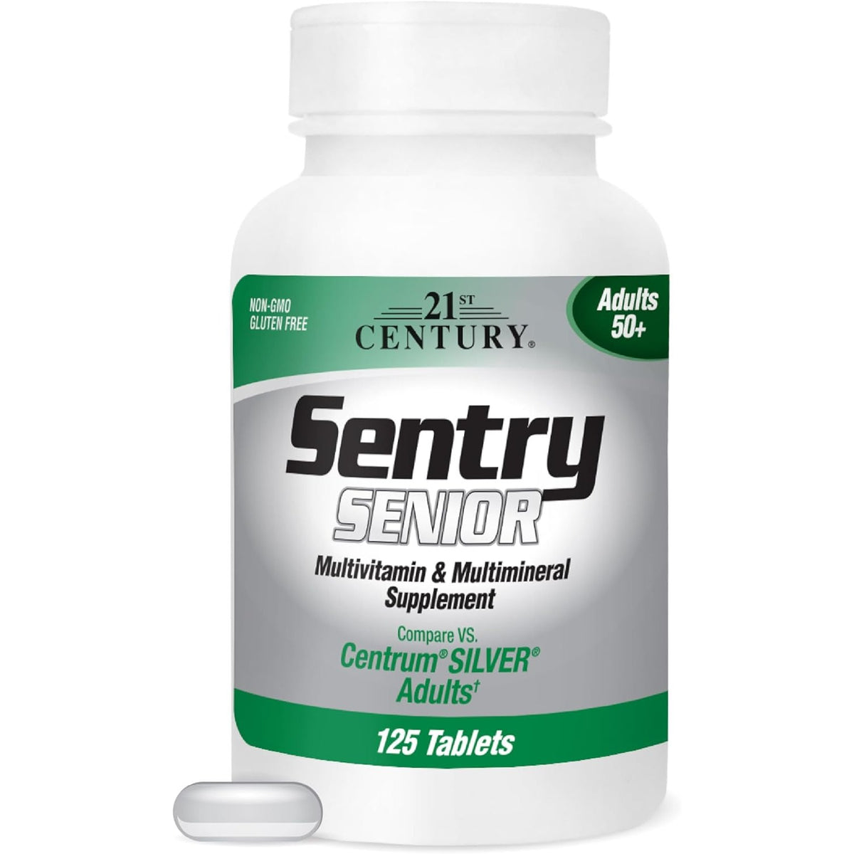 21st Century Sentry Senior Multivitamin Tablets, 125-Count