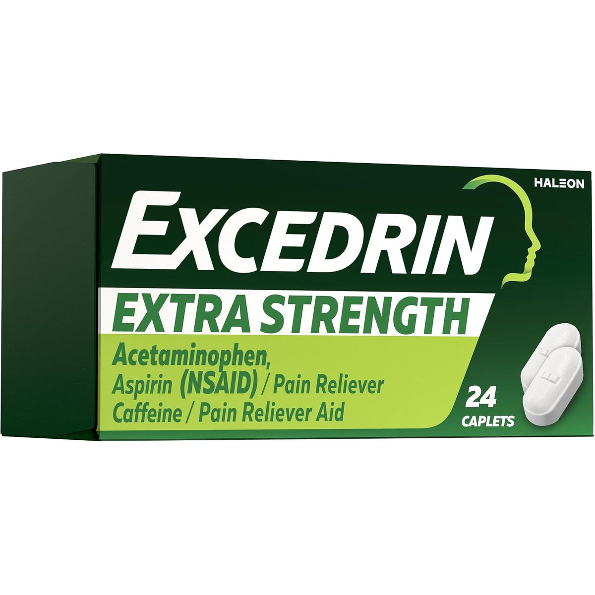 Excedrin Extra Strength Caplets for Headache Pain Relief, 24 Count