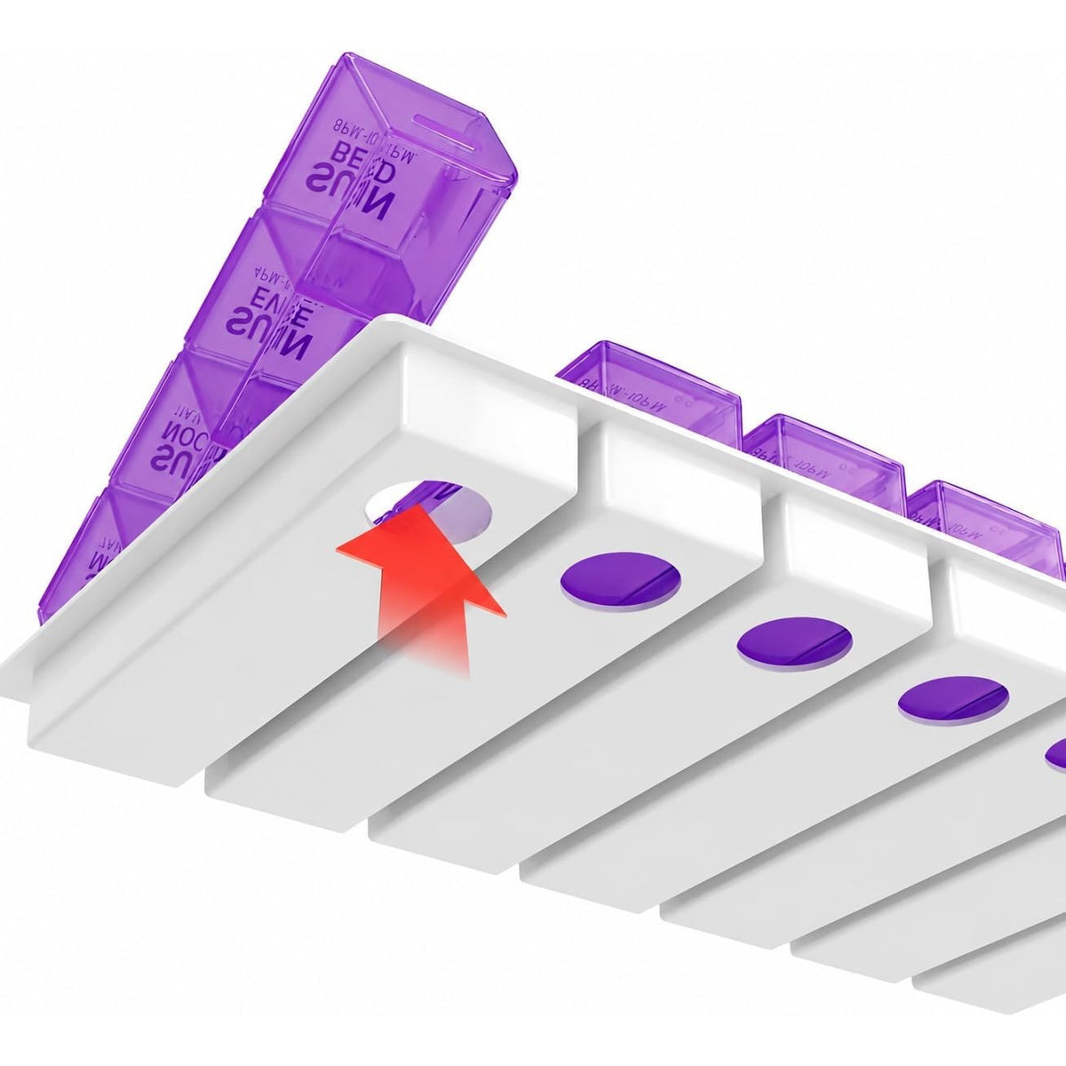 Ezy Dose Pop-Out Daily 7-Day, 4x/Day Pill Organizer, Color May Vary, Large