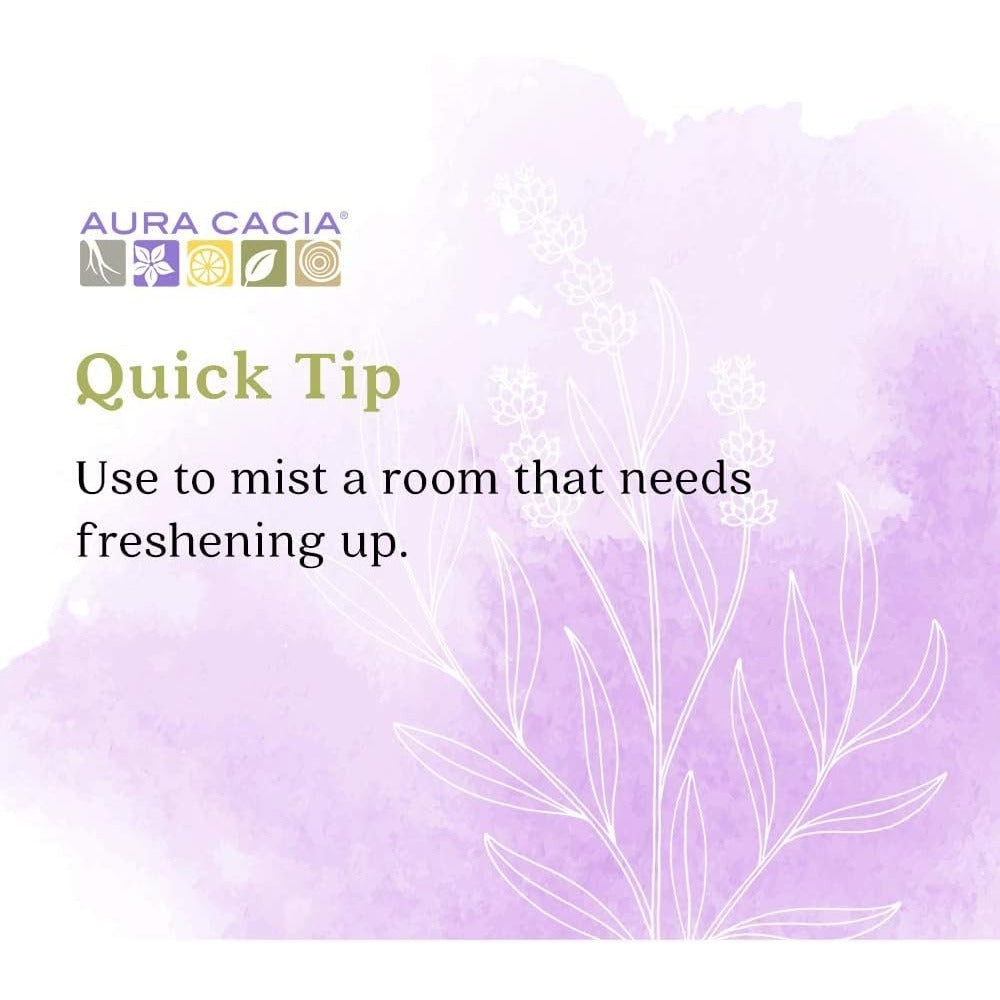 Aura Cacia Relaxing Lavender Aromatherapy Mist, 4-Ounce, Lavender Pure Essential Oils, Sweet & Floral Aroma