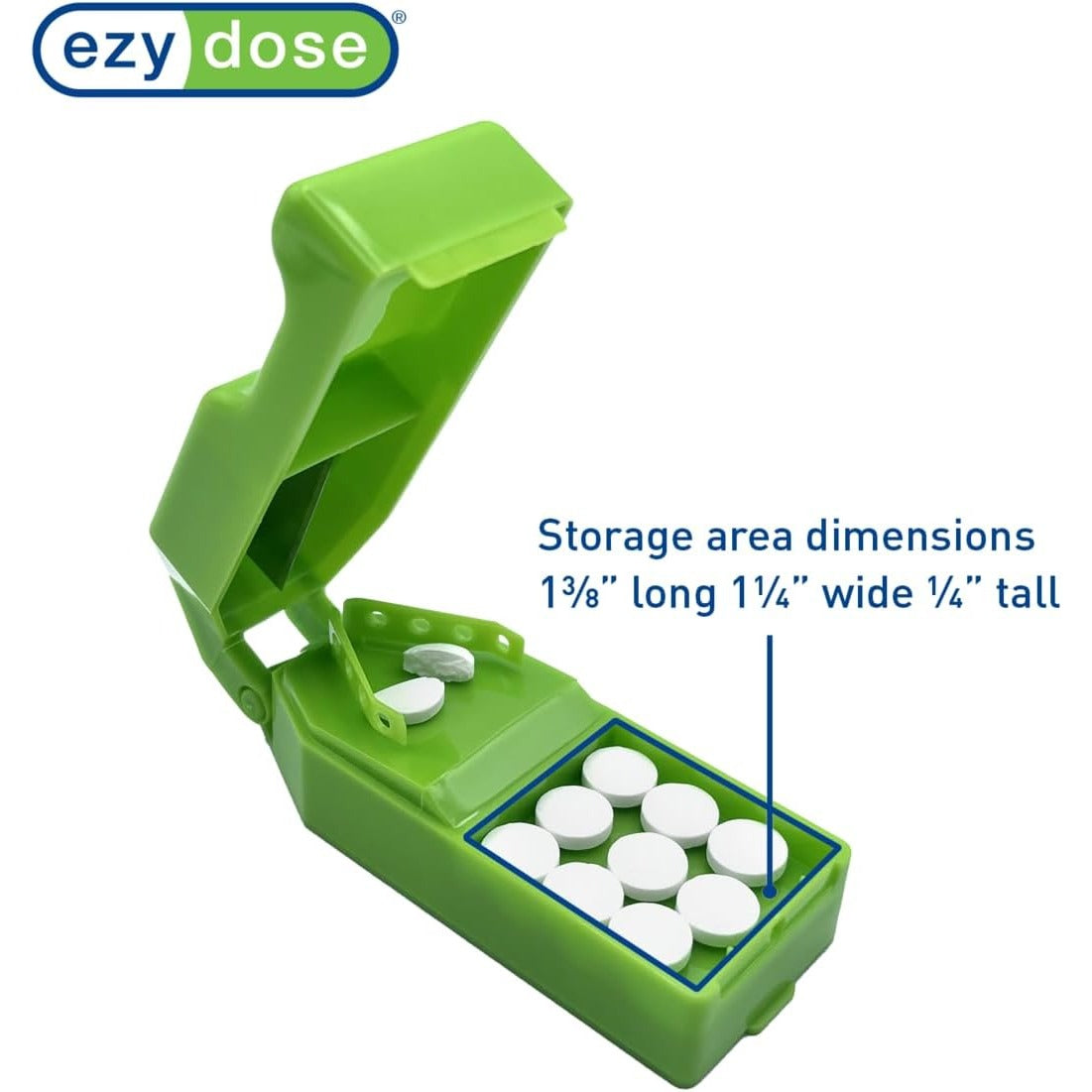 Ezy Dose Pill Cutter with Storage, Cut Vitamins and Tablets, Color May Vary