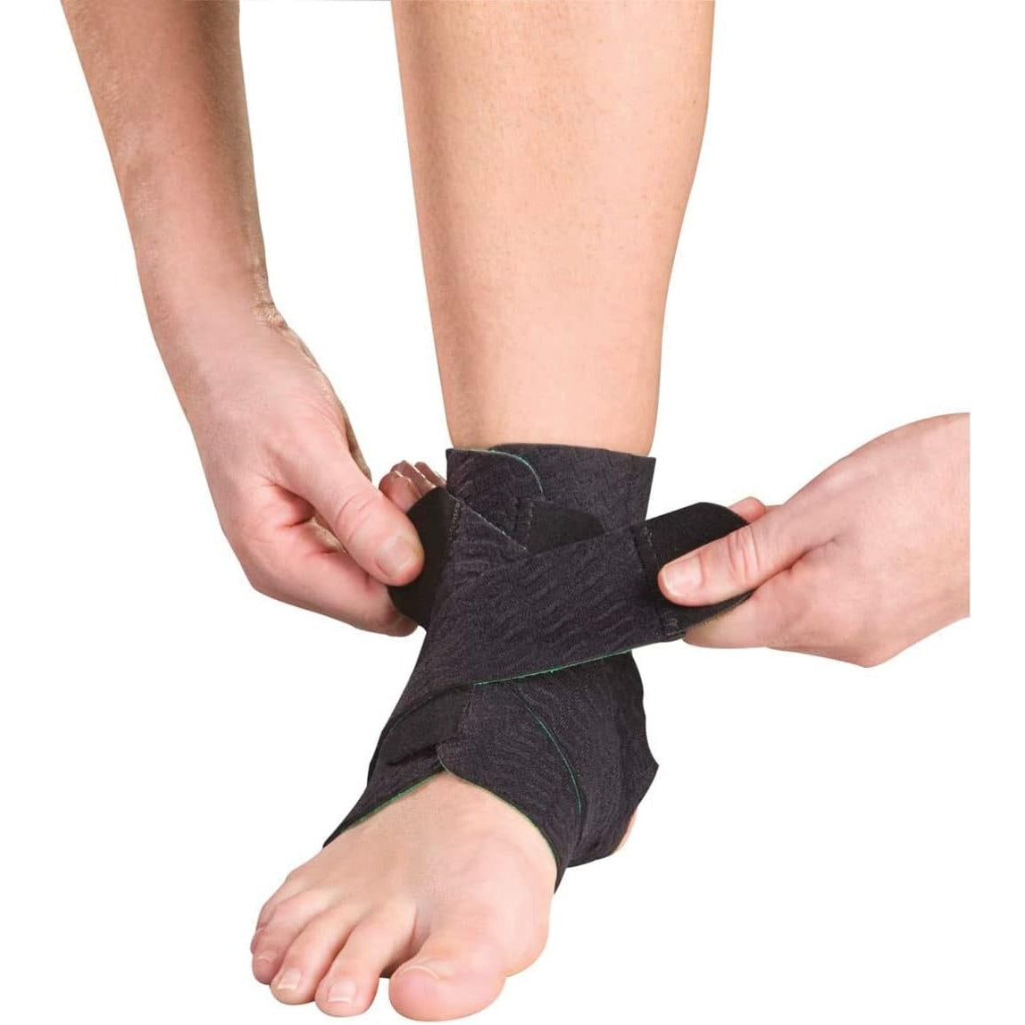 Mueller Sports Medicine Green Adjustable Ankle Support Brace, Ankle Pain Relief Support for Men and Women, Ideal for Sprains, Strains, Arthritis