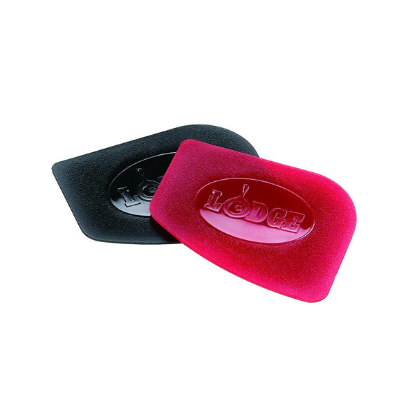Lodge Cast Iron Pan Scrapers Red and Black 2-Pack