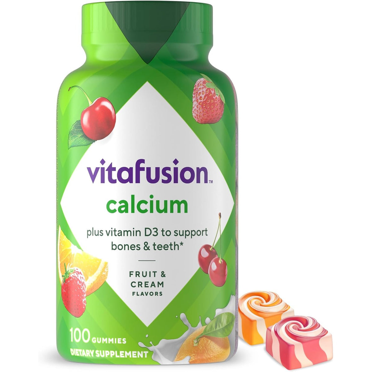 Vitafusion Calcium Gummies 500 mg Per 2 Gummies with Vitamin D3
