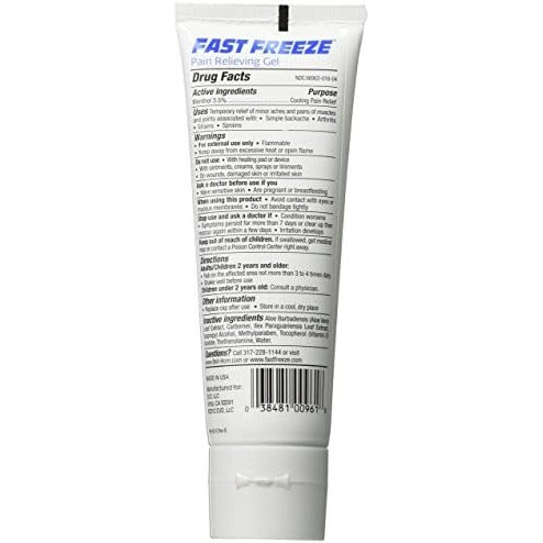 Fast Freeze All-Natural Cooling Pain Relief Therapy: Gel Tube, 4 fl oz