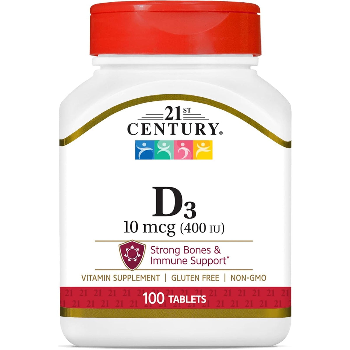 21st Century Vitamin D3 1000 IU Tablets, Bone & Immune, 300 Count