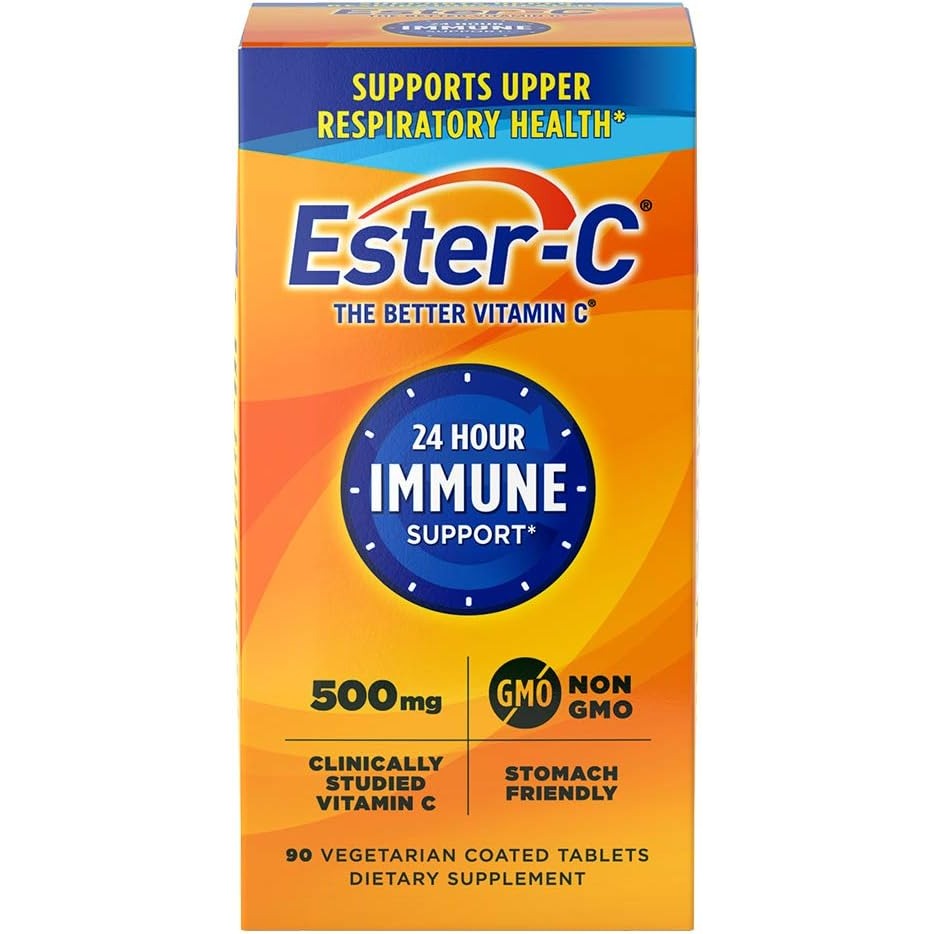 Ester-C 500 mg, 24 Hour Vitamin C Tablets for Immune Support, 90ct