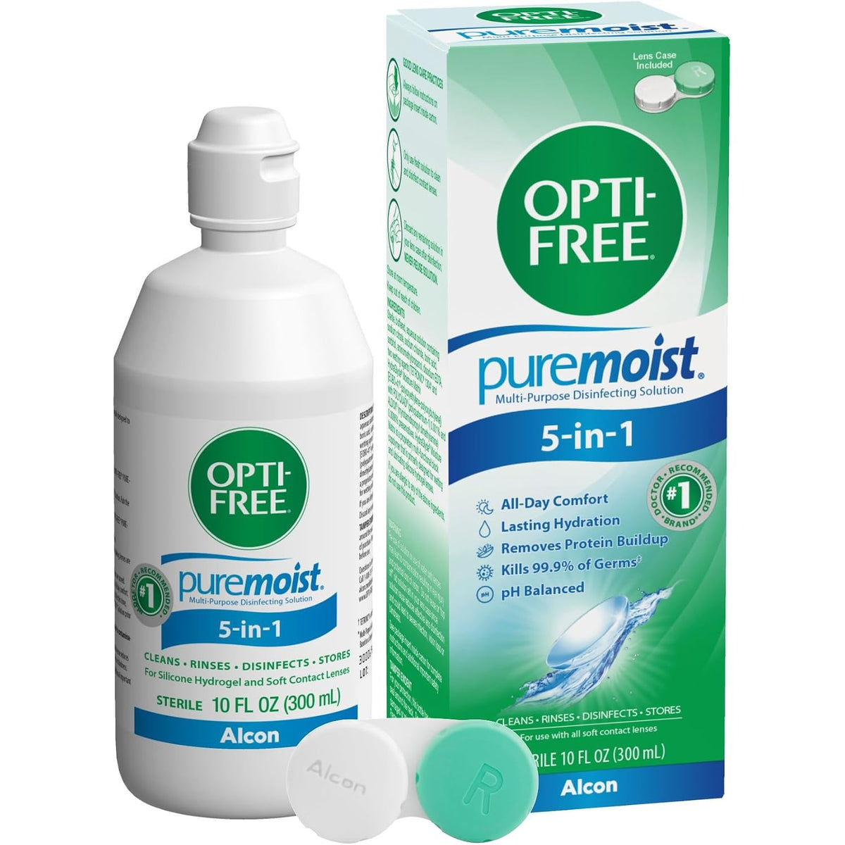 OPTI-FREE Puremoist Multi-Purpose Contact Lens Solution, 10 Fl Oz