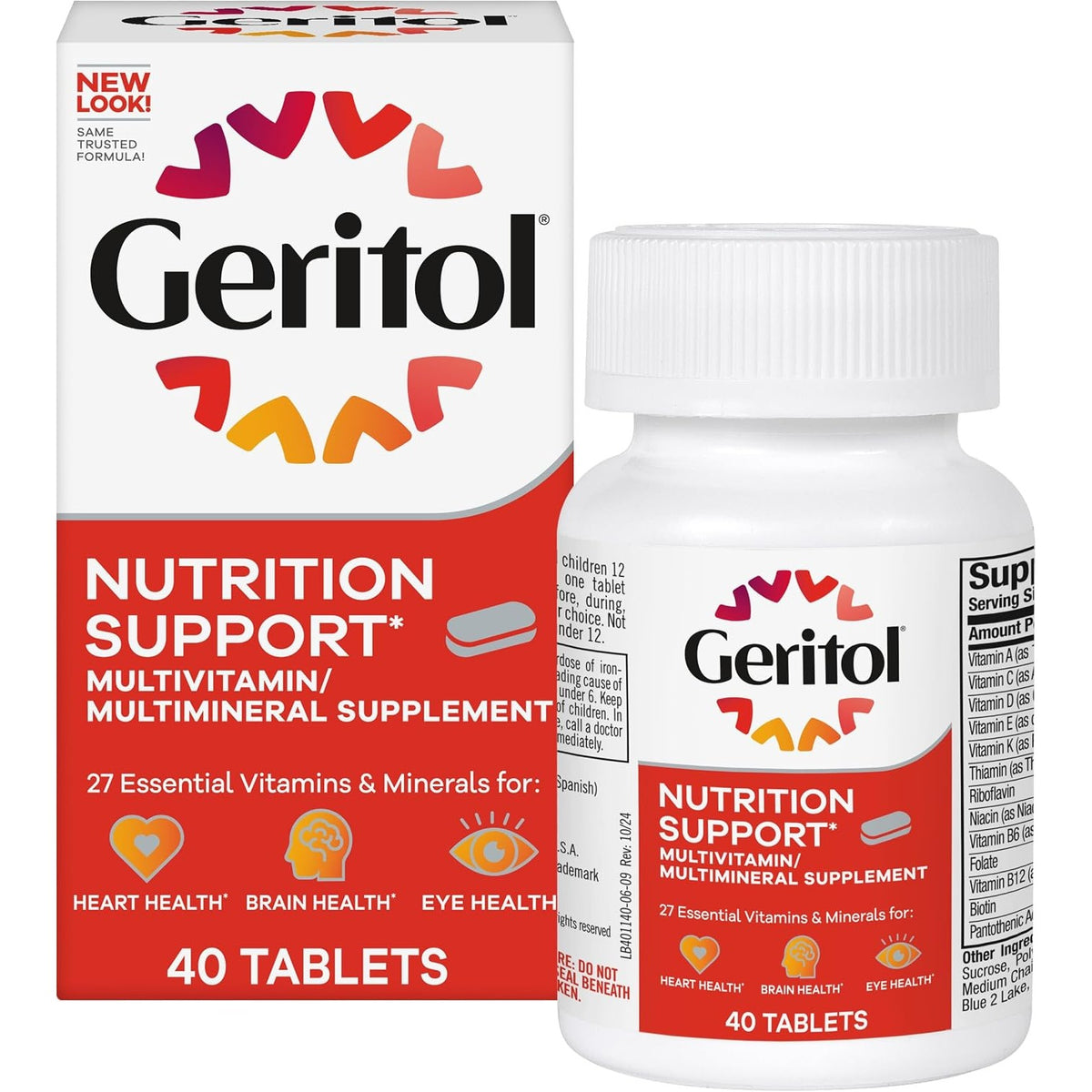 Geritol Multivitamin Supplement, 27 Essential Vitamins & Minerals, 40 Tabs