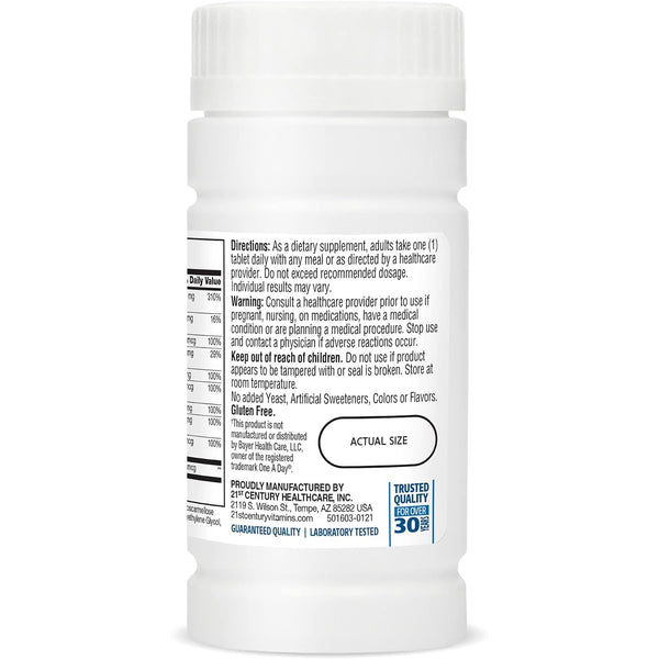 21st Century One Daily Men's Health Multivitamin Tablets, 100 Count