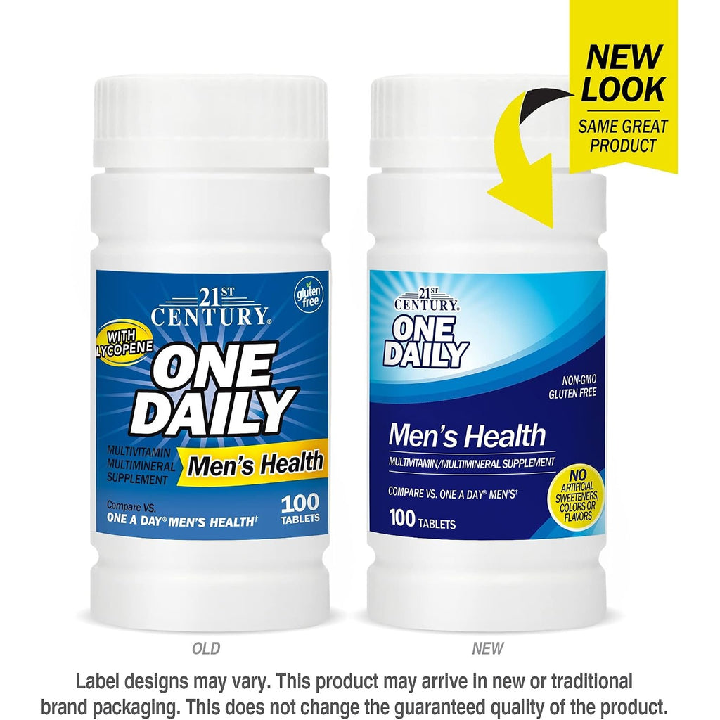 21st Century One Daily Men's Health Multivitamin Tablets, 100 Count