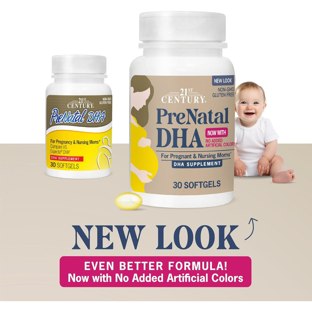 21st Century Prenatal DHA Softgels for Pregnancy & Nursing, 30 Count