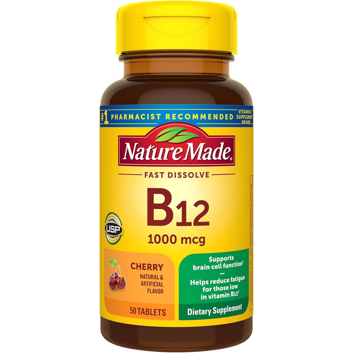 Nature Made Vitamin B12 1000 mcg Fast Dissolve Tablets, 50 Tablets