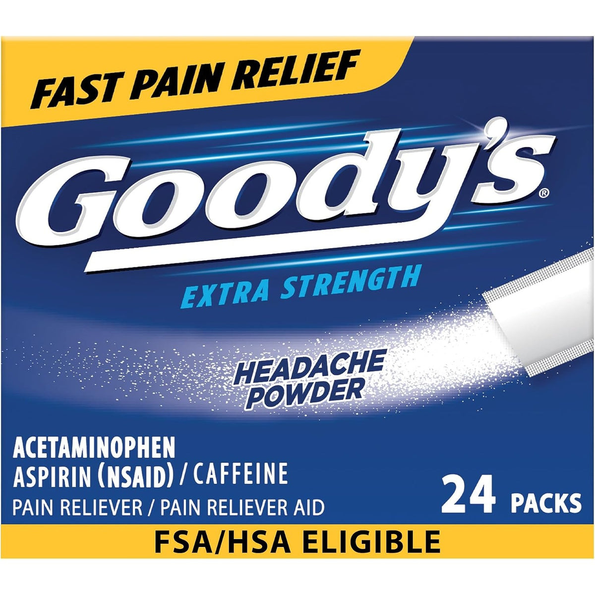 Goody's Extra Strength Pain Reliever, Triple Action Headache Powder, 24 Ct