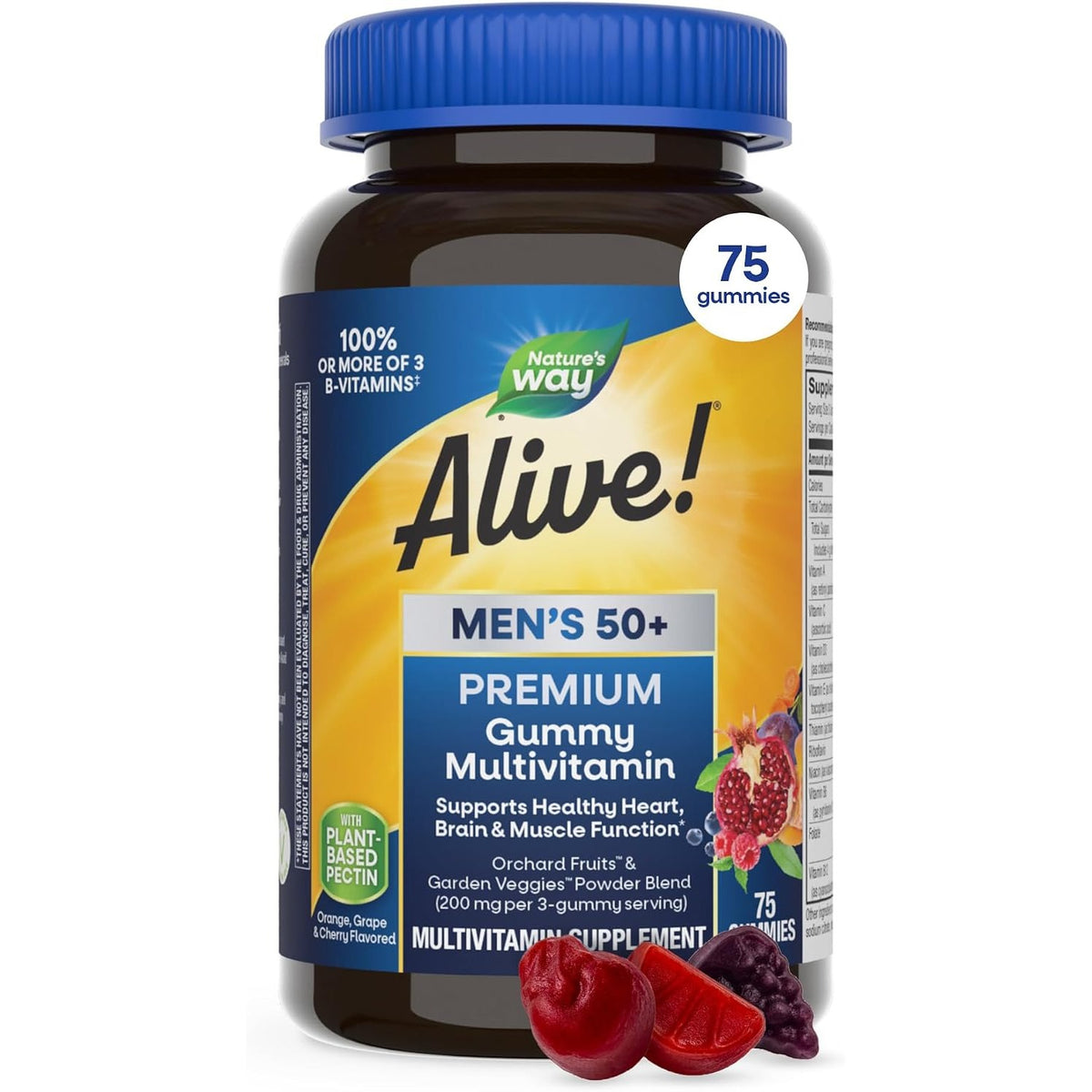 Nature's Way Alive! Men’s 50 Plus Premium Gummy Multivitamin, 75 ct