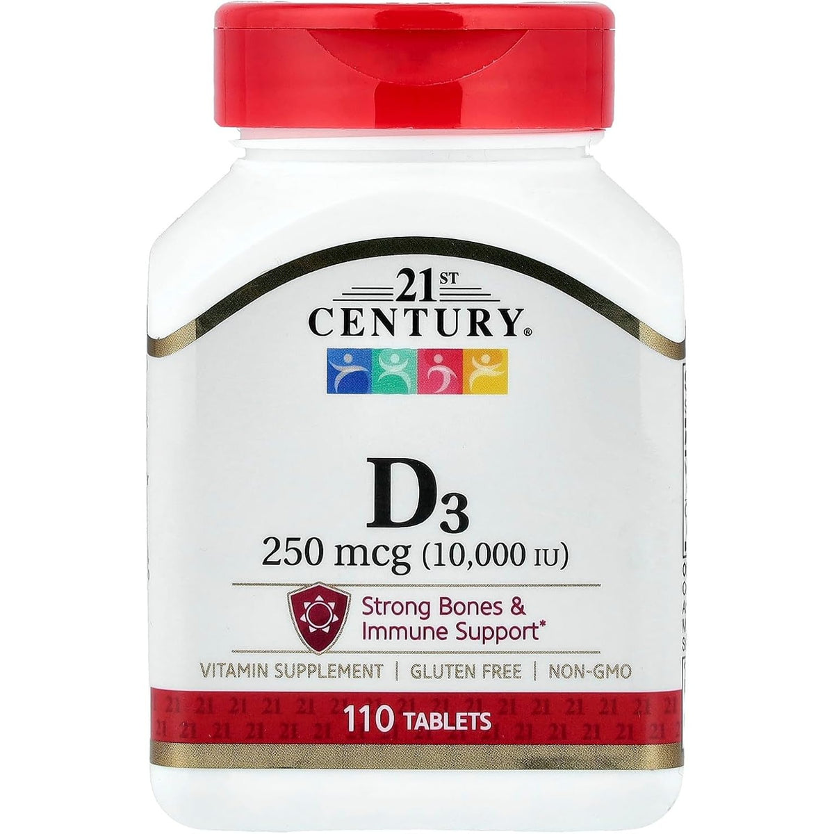 21st Century Vitamin D3 10,000 IU Ultra Strength Tablets, 110 Count