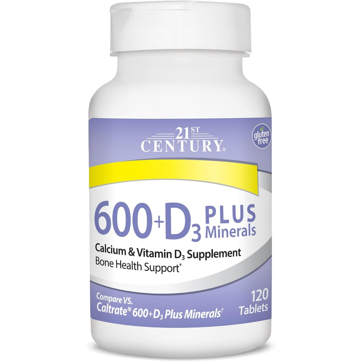 21st Century Calcium 600 Plus D Plus Minerals Caplets, Bone & Joint, 120