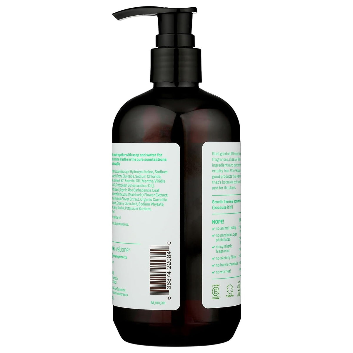 Everyone Liquid Hand Soap, 12.75 Ounce (Pack of 1), Spearmint and Lemongrass, made with Essential Oils for Kitchen and Bathroom