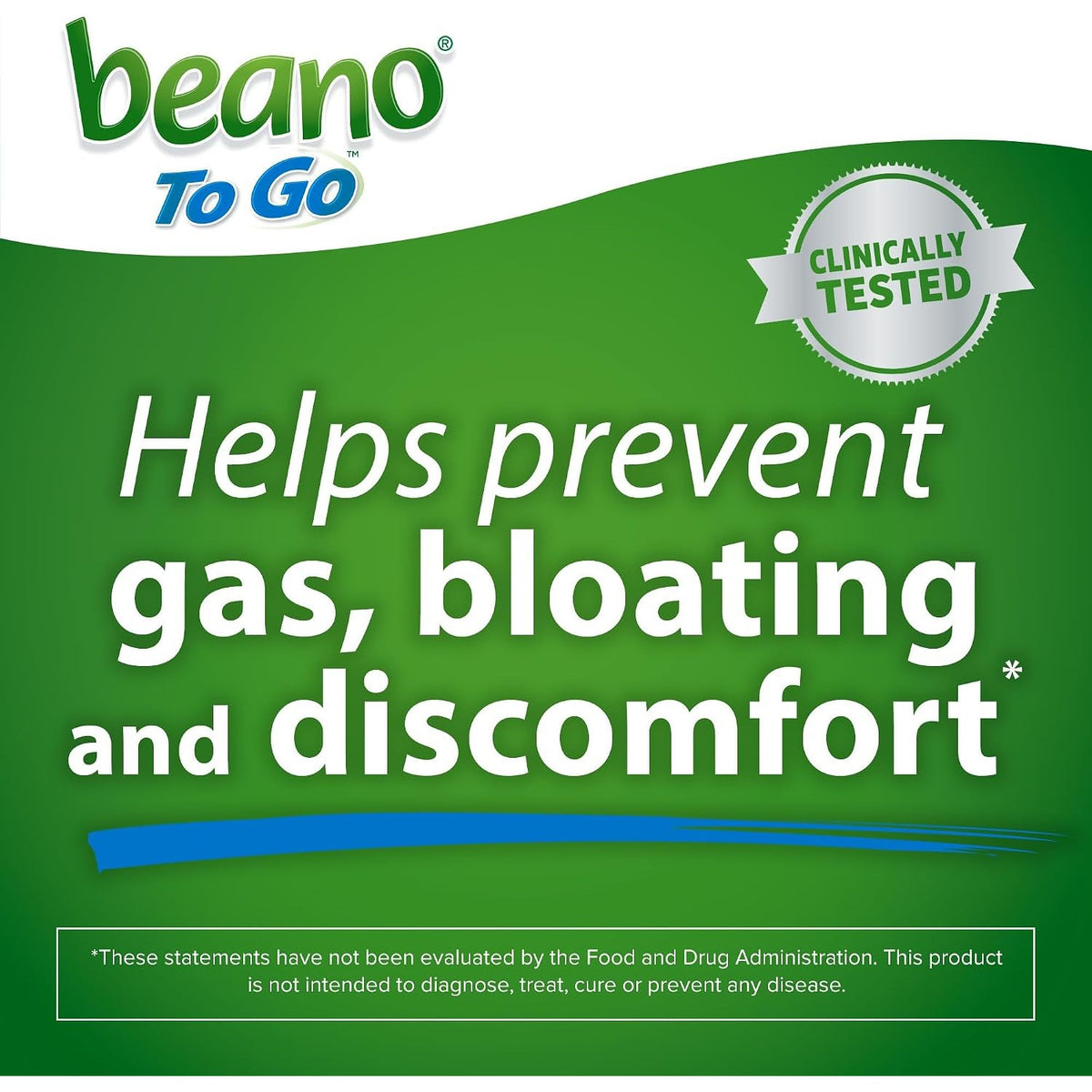 Beano to-Go Digestive Enzyme, Helps Prevent Gas & Bloating, 12 Tablets