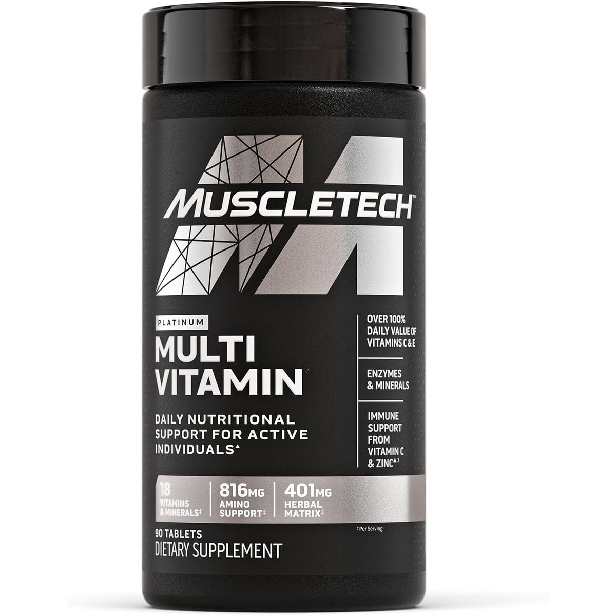 MuscleTech Platinum Multivitamins for Men & Women, Multi-Vitamin Supplement