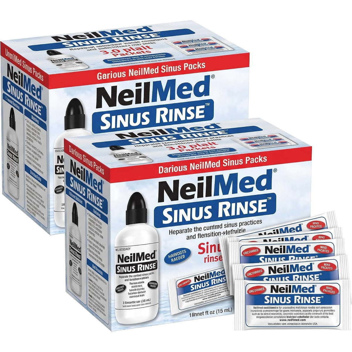 NeilMed Sinus Rinse All Natural Relief Premixed Refill Packets 100 Count (Pack of 1)