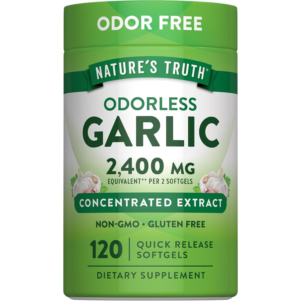 Nature's Truth Odorless Garlic | 120 Softgels | Extract Pills