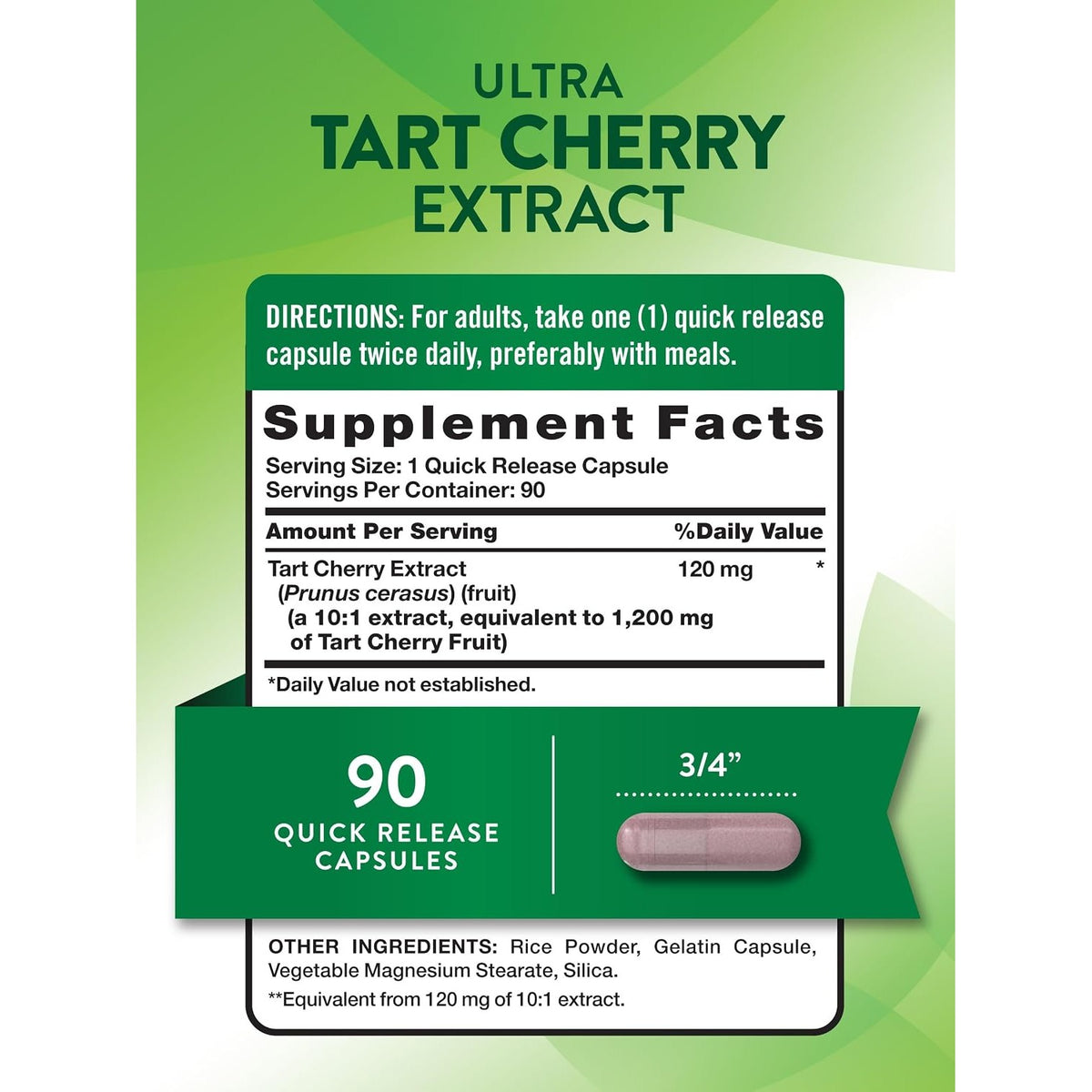 Nature's Truth Tart Cherry Extract Capsules | 90 Count