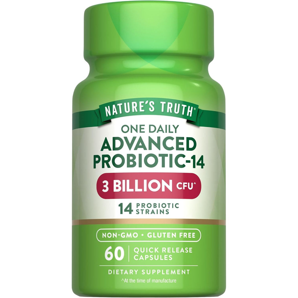 Nature's Truth Probiotics Capsules | 3 Billion CFU | 60 Count