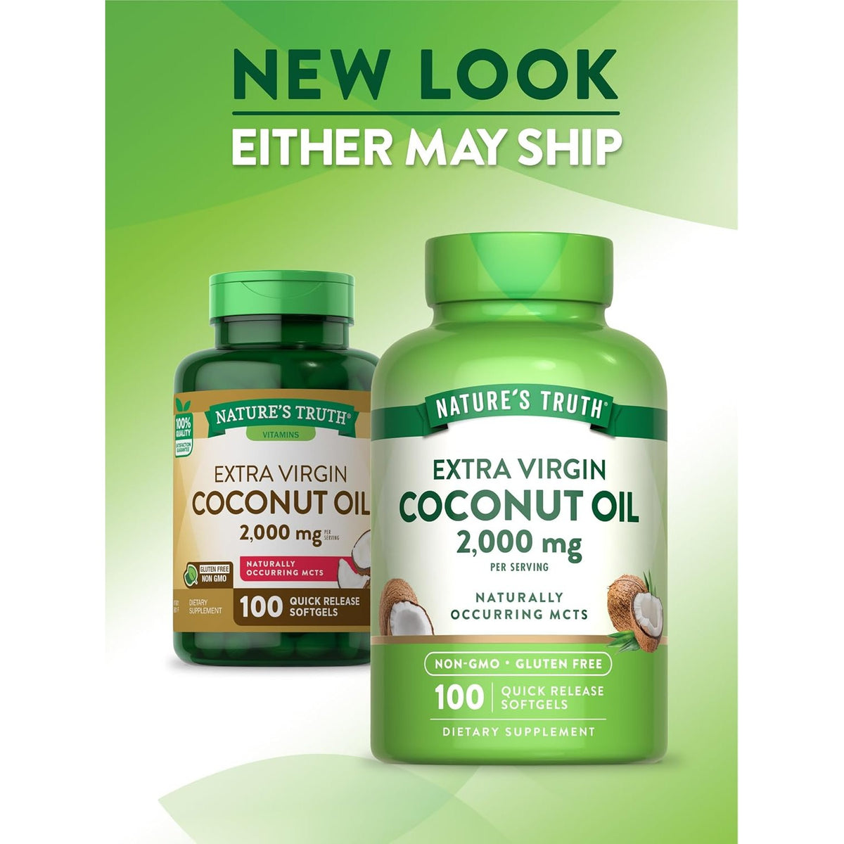 Nature's Truth Coconut Oil Supplement | 100 Softgels