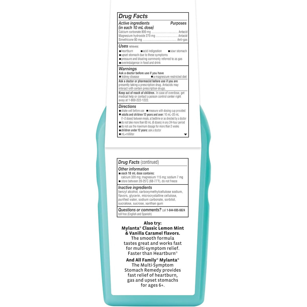 Mylanta Tonight Heartburn & Gas Relief, Honey Chamomile, 12oz