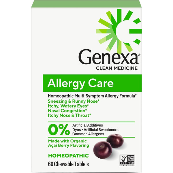 Genexa Allergy Relief, Drug Free & Made Clean, 60 Chewable Tablets