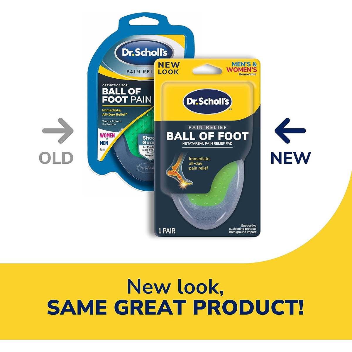 Dr. Scholl's Ball of Foot Pads, Metatarsal Foot Pads for Women and Men