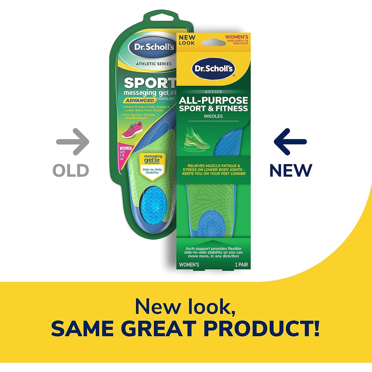 Dr. Scholl’s Sport Insoles Arch Support Inserts for Women, Shoe Inserts