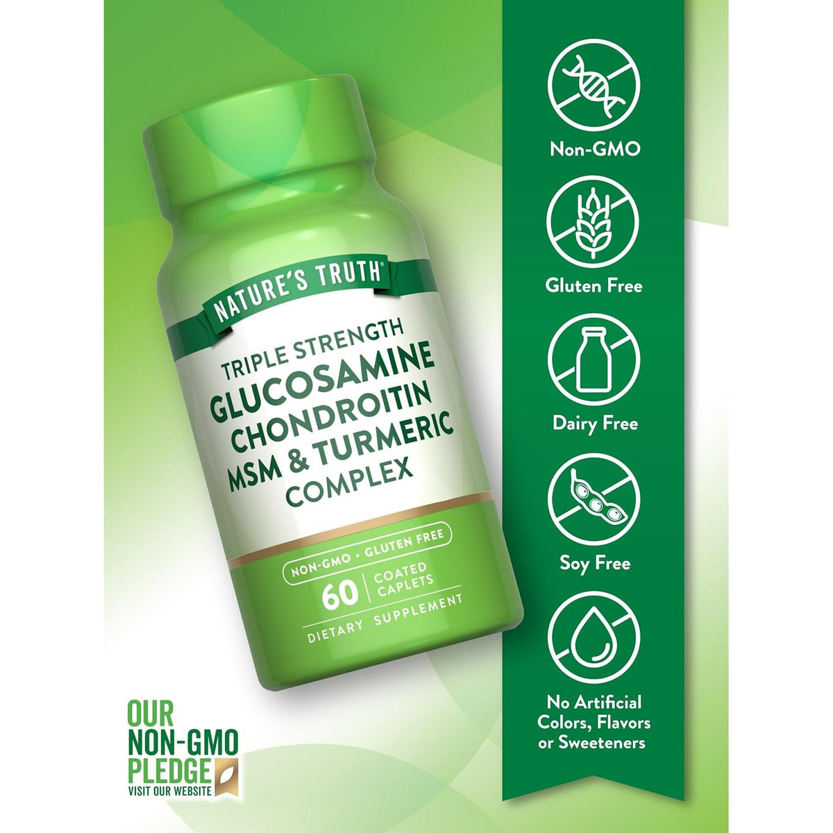 Nature's Truth Glucosamine Chondroitin MSM Complex | 60 Caplets